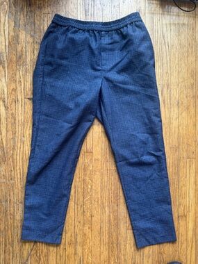 Topman Checkered Elastic Waist Chinos